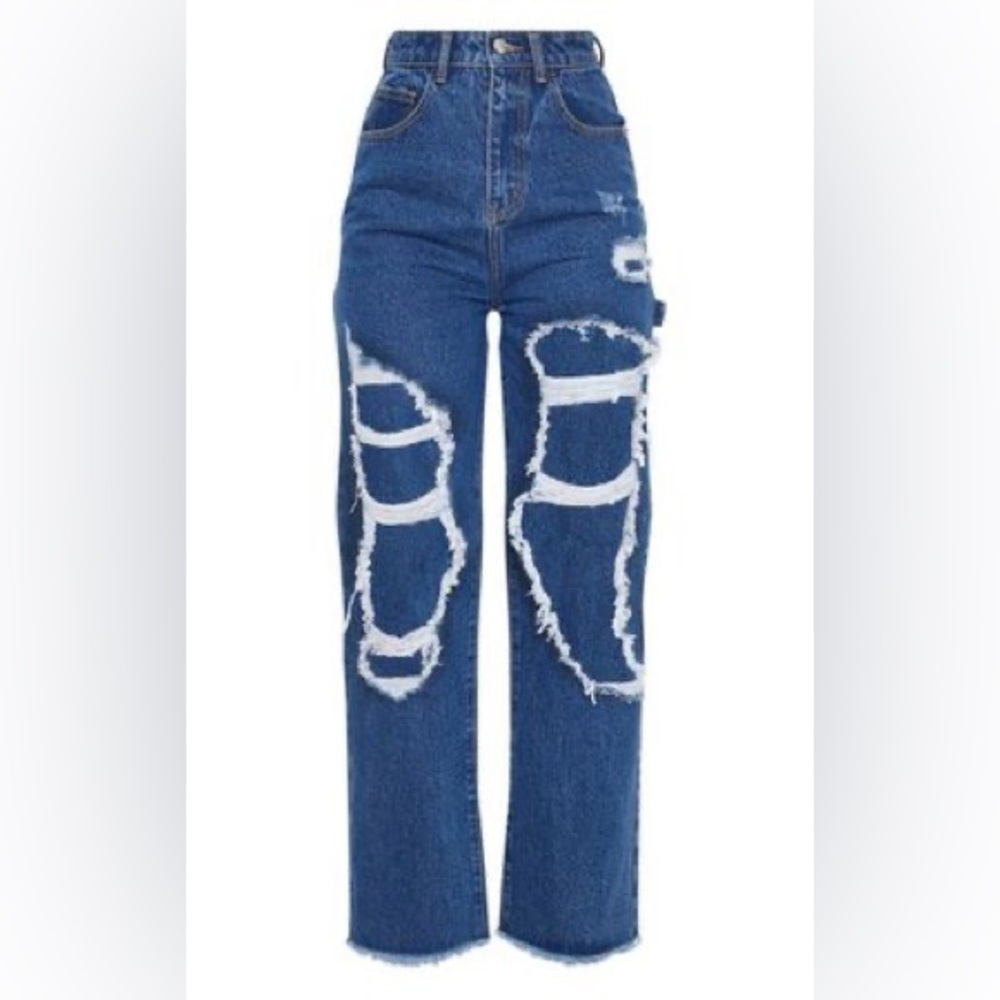 Baggy Open Thigh Boyfriend Jeans